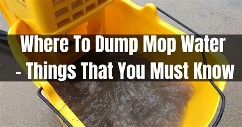 Where To Dump Mop Water Things That You Must Know