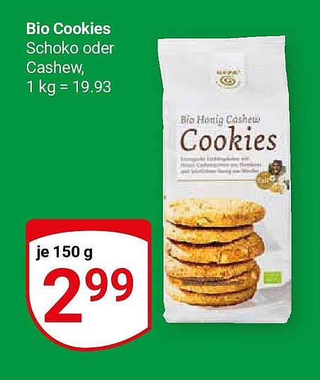 Bio Cookies Schoko Oder Cashew Angebot Bei Globus 1Prospekte De