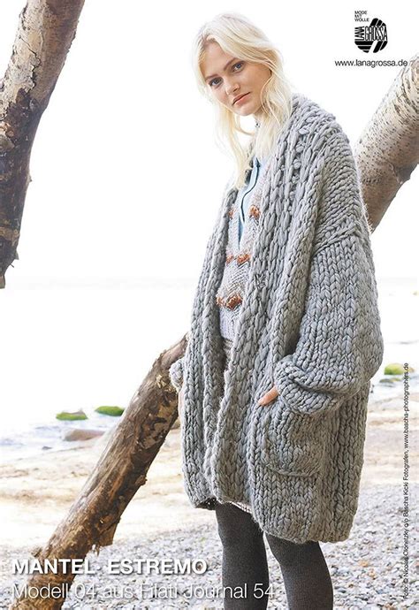 Gratisanleitung Jacke Stricken Tollen Oversize Mantel In Gr Mit