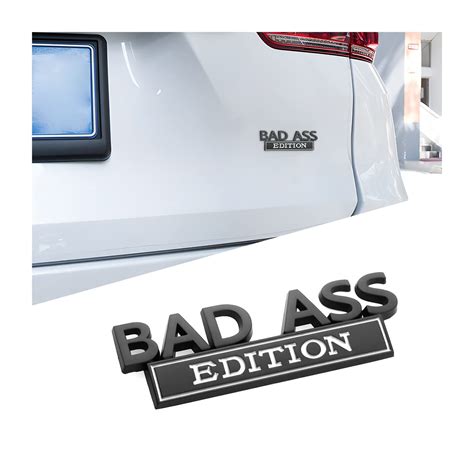 Buy Car Bad Ass Edition Emblem, 3D Fender Badge Decal Car Sticker with ...