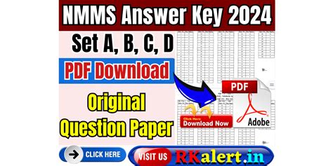 Nmms Answer Key Pdf Out Original Solved Question Paper