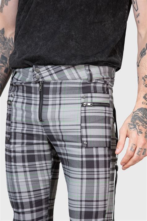 spodnie męskie KILLSTAR OFFICE RIOT GREY TARTAN sklep