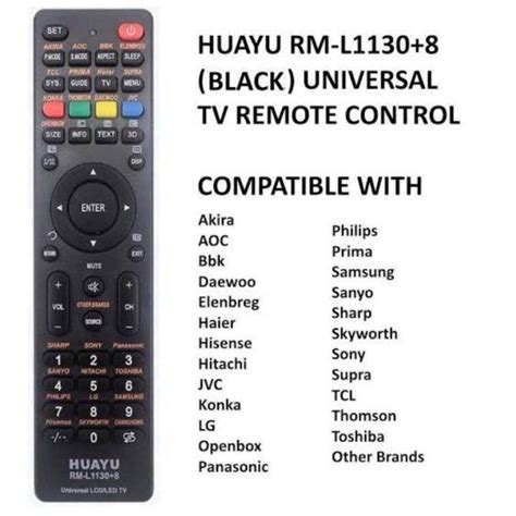 Huayu Rm L Universal Ledlcd Tv Remote Control For Majority Nds