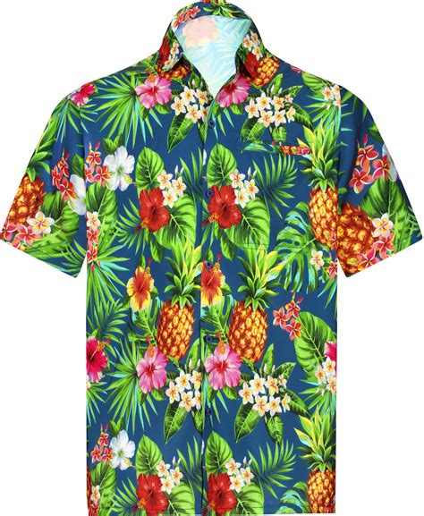 La Leela Mens Hawaiian Shirts Short Sleeve Button Down Shirt Mens Party Shirts Casual Vacation