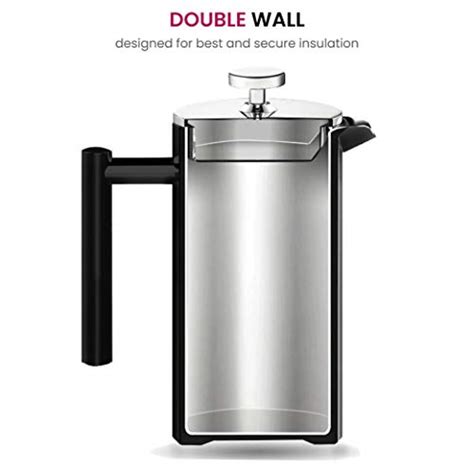 Finedine French Press Coffee Maker Oz Stainless Steel