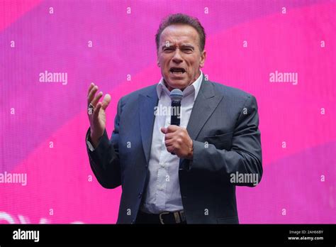 Arnold Schwarzenegger Famous Actor Politician And Businessman Speaks