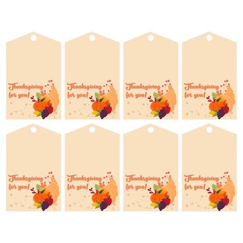 Thanksgiving Gift Tags - 14 Free PDF Printables | Printablee