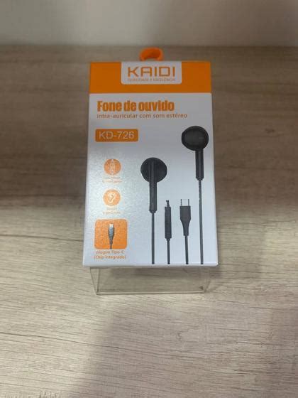 Fone De Ouvido Intra Auricular Tipo C Kaidi Fone De Ouvido Fio