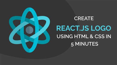 CREATE REACT JS LOGO IN 5 MINUTES USING HTML CSS YouTube