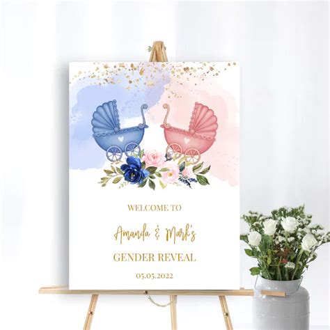 Gender Reveal Welcome Sign Zazzle