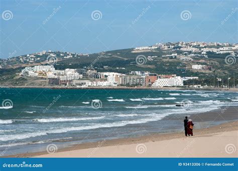 Tangier beach stock photo. Image of background, tourism - 93413306