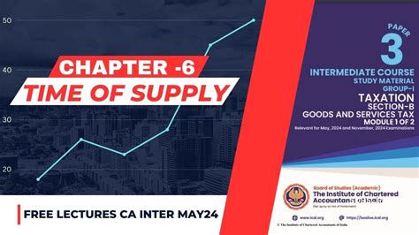 Chapter 6 TIME OF SUPPLY CA INTER GST IDT Taxation Icai New