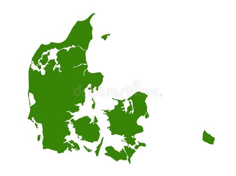 Estado Do Mapa Da Dinamarca Do Reino Da Dinamarca Ilustração do Vetor