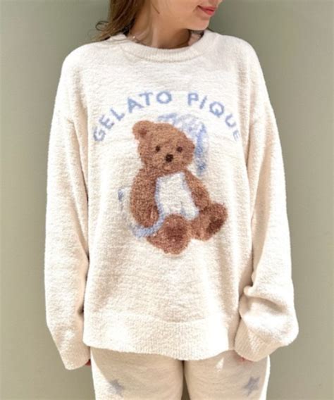 Gelato Pique（ジェラートピケ）の「good Night Bear ジャガードプルオーバー（ルームウェアパジャマ）」 Wear