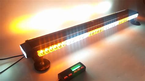 38 78led Amberandwhite Traffic Advisor Double Side Emergency Warning