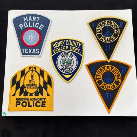 Set Of Fabric American Police Badges 13s