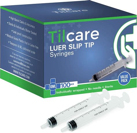 Amazon Ml Syringe Without Needle Luer Slip Pack By Tilcare