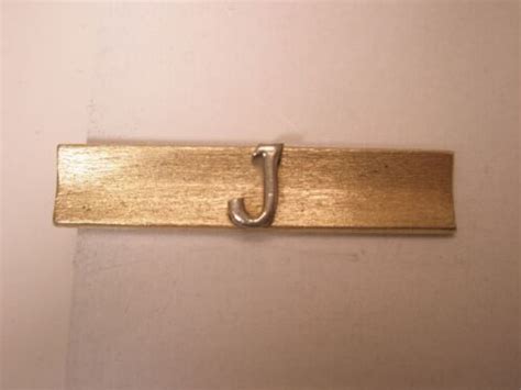 J Monogram Initial Letter Vintage SWANK SMALL Tie Bar Clip James John