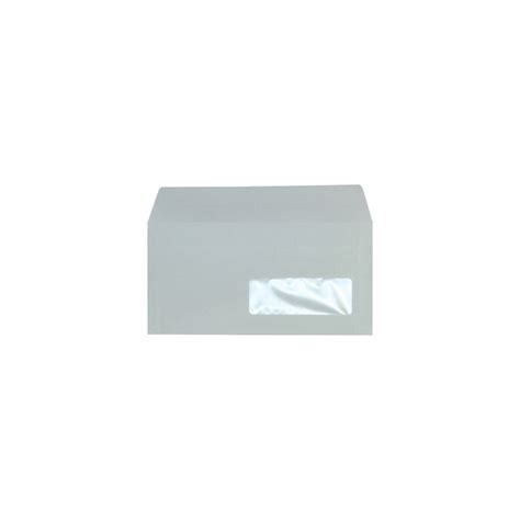 Boîte de 500 enveloppes blanche 80g fenêtre 35x100 mm autoadhésive