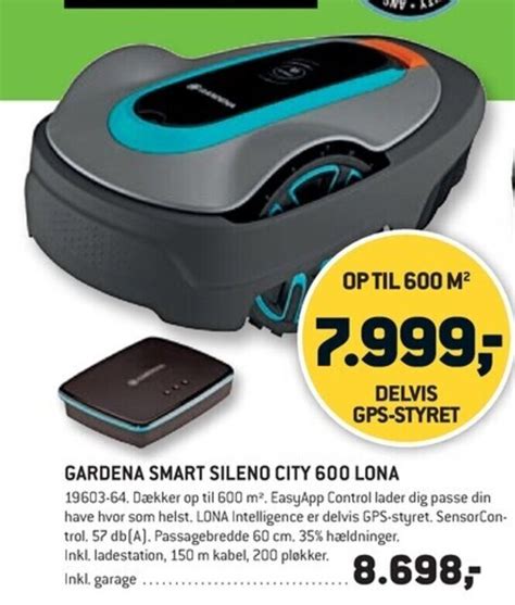 GARDENA SMART SILENO CITY 600 LONA Tilbud Hos XL BYG