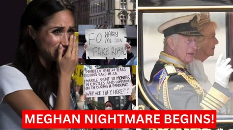 Meghan Panics Protesters Boo Demands Strip Sussex Titles As King