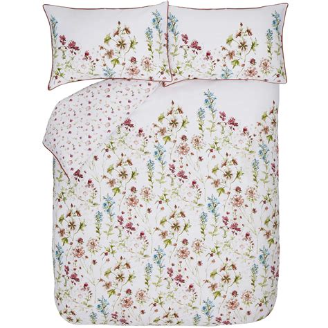 Laura Ashley Wild Meadow Duvet Cover Set Crimson Williamsons