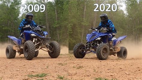 New Yamaha Raptor 700r Vs 1st Gen Part 2 Atv Trail Riding Youtube