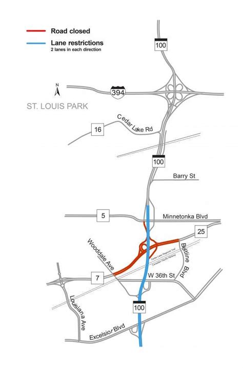 Highway 100 Will See Closures this Weekend | St. Louis Park, MN Patch