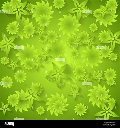 Abstract Green Floral Pattern Vector Background Stock Photo Alamy