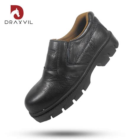 Jual Draxvil Kulit Sapi Asli Sepatu Safety Pria Kulit Sapi Asli