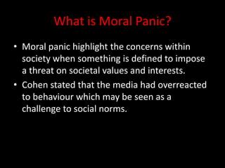 Moral Panic Theory | PPT