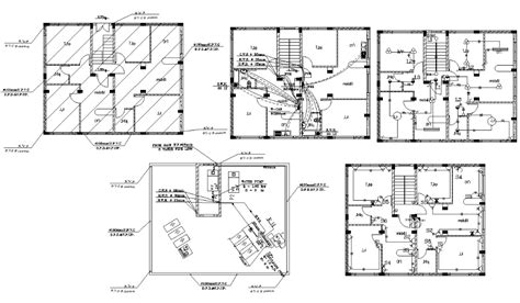 House Column Making And Electrical Design Autocad File Cadbull This