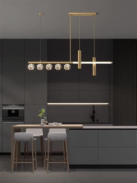 Buy Citra Led Brass Gold Body Modern Linear Led Chandelier Pendant