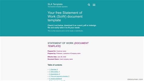 11 Best Word Statement Of Work Template Sites 2024 FREE