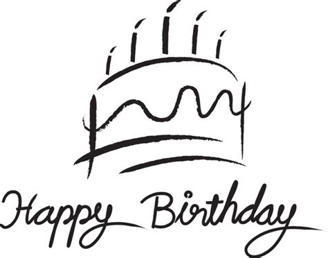 4,508 Black White Clip Art Happy Birthday Royalty-Free Images, Stock ...