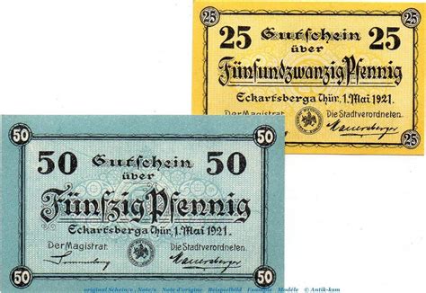 Scheine Kpl X Notgeld Der Stadt Eckartsberga Set Mit