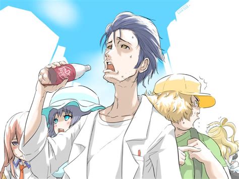 2boys 3girls 5pb Blackhair Blueeyes Brownhair Crossover Drpepper Facialhair Get9 Hashida