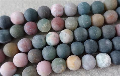 4 Sizes Natural Frosted Indian Agate Green Moss Agate 4mm Etsy Uk