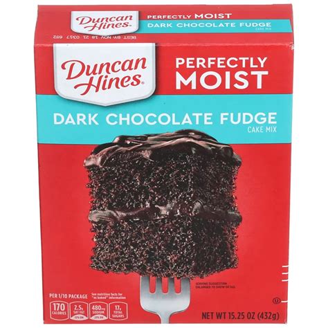 Duncan Hines Dark Chocolate Fudge Cake Mix Shop Baking Ingredients At H E B