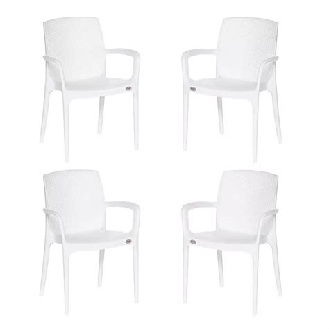 Buy Supreme Texas Heavy Duty Chair Milky White Set Of 4 Online In