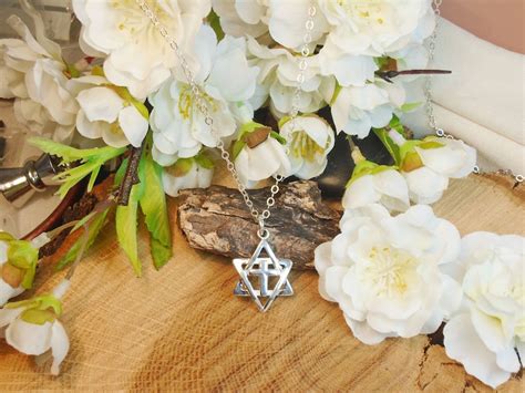 Star of David With Cross Necklace / All .925 Solid Sterling Silver ...