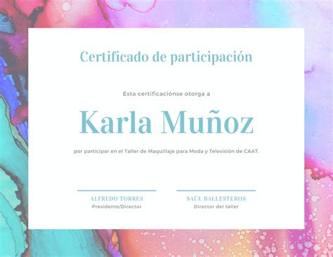 Plantillas De Certificados De Participación Gratuitas Canva