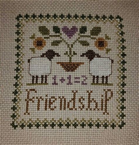 Friendship Sheep Cross Stitch Cross Stitch Flowers Counted Cross