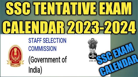 Ssc Tentative Exam Calendar 2023 To 2024 Ssc Exam Calendar 2023 In