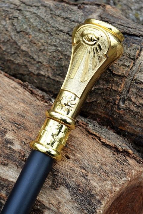 Masonic Segmented Walking Stick Cane Freemasons Mason Square And Compasses • 39 97