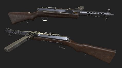 MP34 submachine gun — polycount