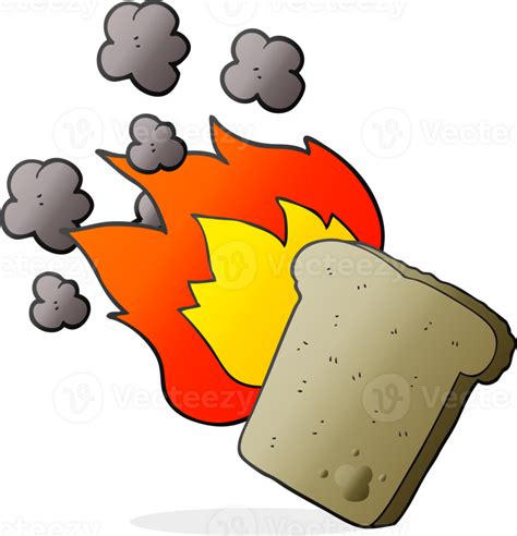 Cartoon Burnt Toast 41142881 Png