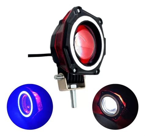 Faro Proyector Led Lupa Con Ojo De Angel Estroboscopico