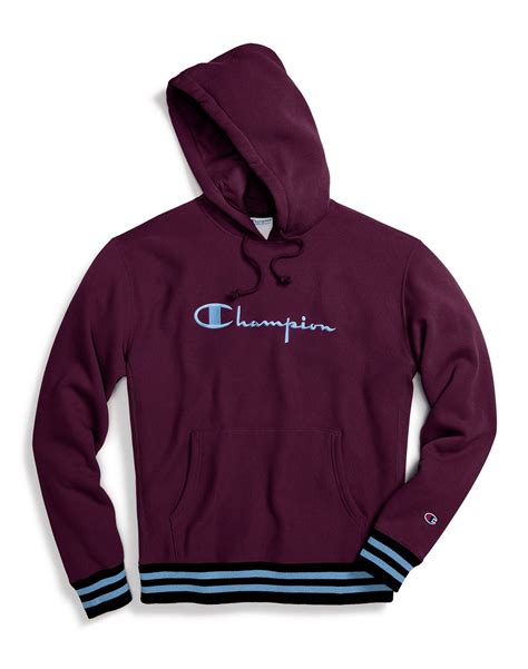 Champion Cotton Life® Reverse Weave® Yarn Dye Rib Trim Pullover Hoodie