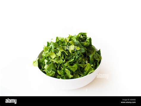 Fresh Spinach Isolated On White Background Stock Photo Alamy